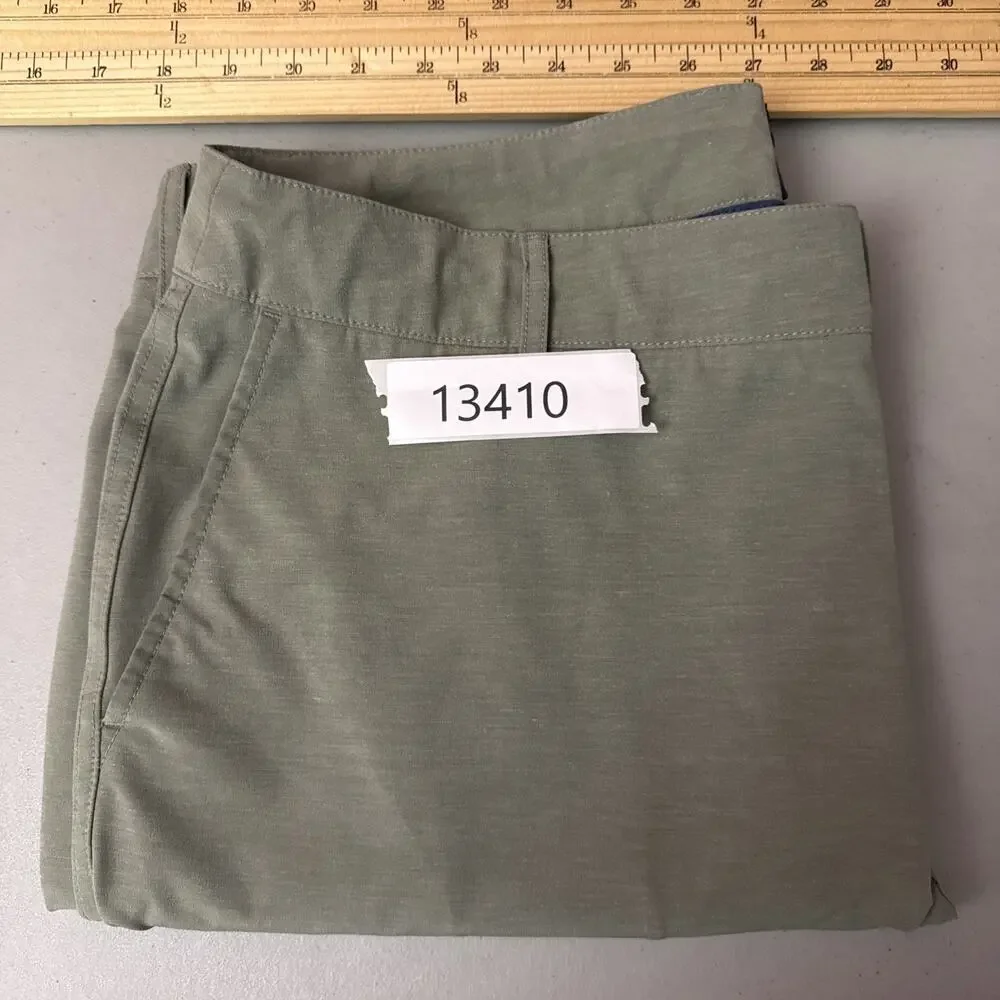 Faherty All Day Shorts Mens 36 Olive Green Hybrid Stretch Performance MSC0012